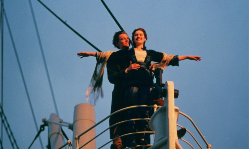 Kate Winslet and Leonardo DiCaprio in Titanic 