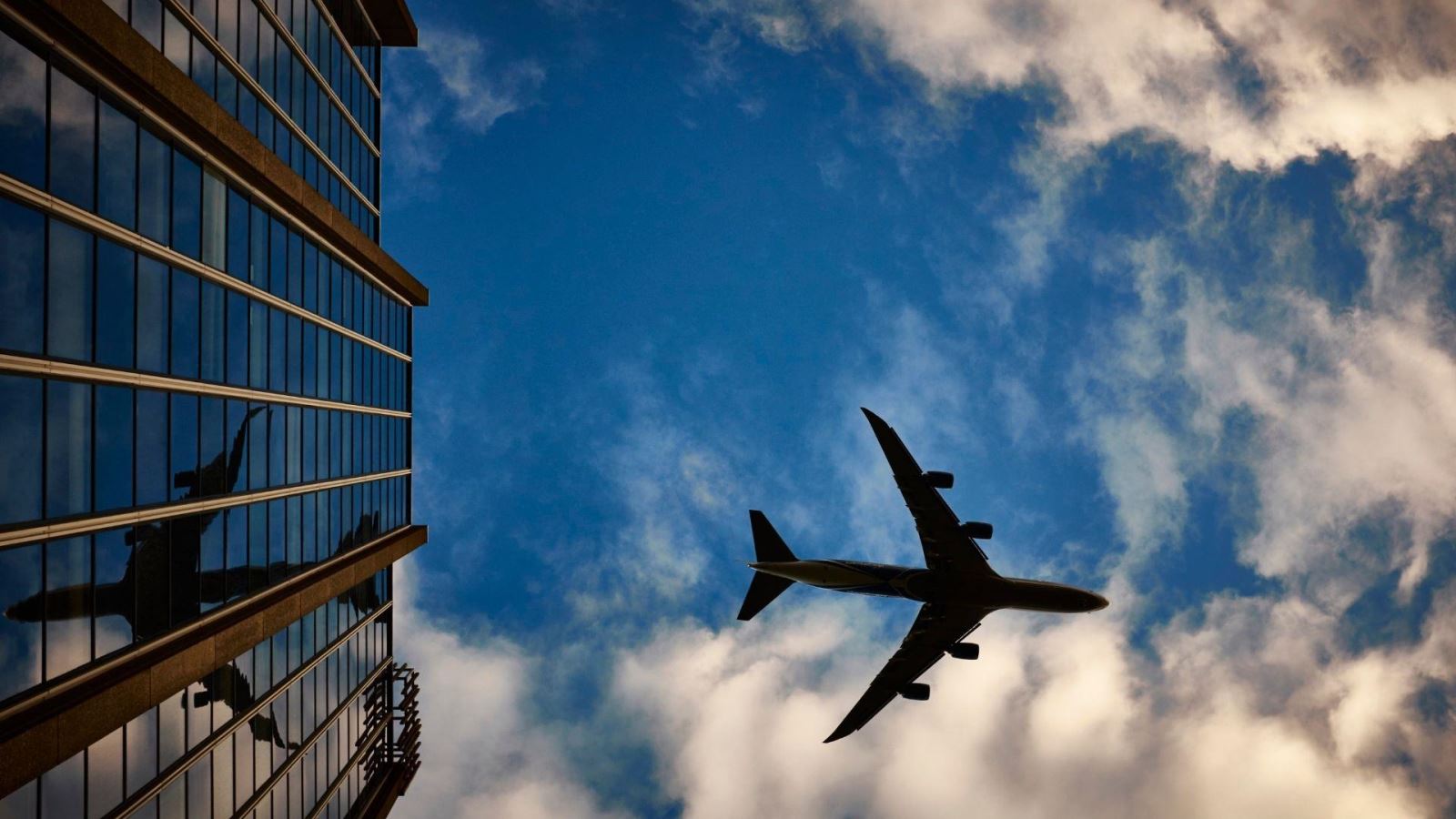 Airplane in sky