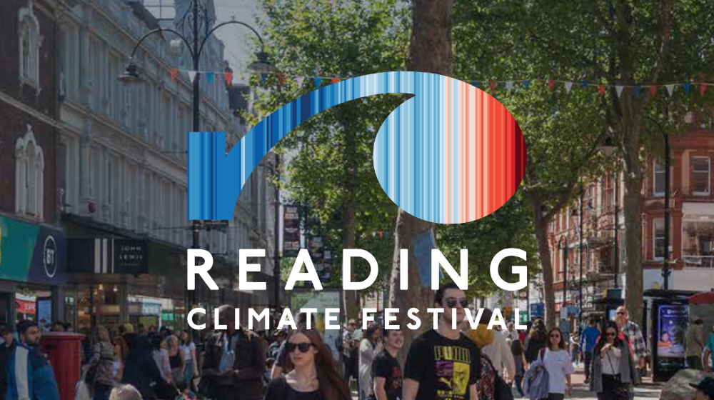 Reading Climate Festival logo and Broad Street