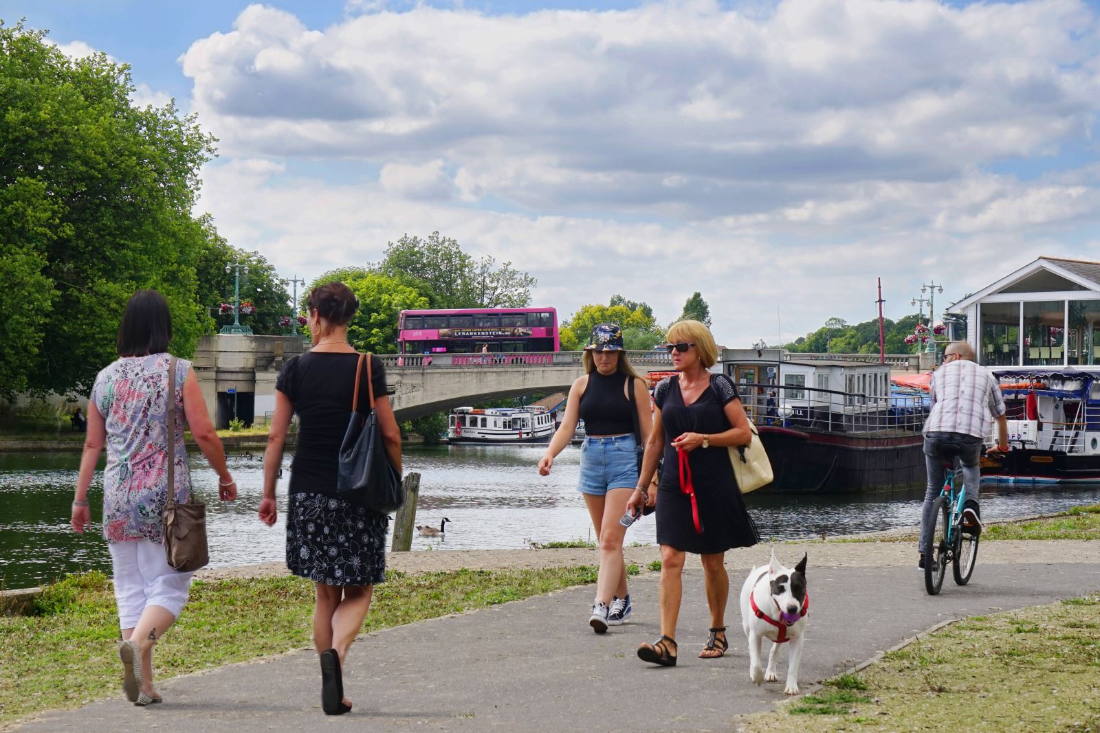 People walking alongside the River Thames